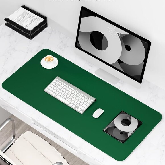 Desk Pad, 23.6" x 13.8" PU Leather Non-Slip Desk Mat Large Mouse Pad for Desktop - Picture 2 of 7